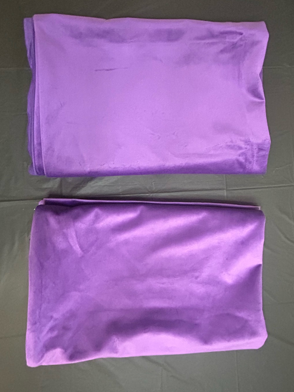 Purple Velvet/Velour  Fabric Pillow Covers 26x26 Zipper Closure (Set of 2)